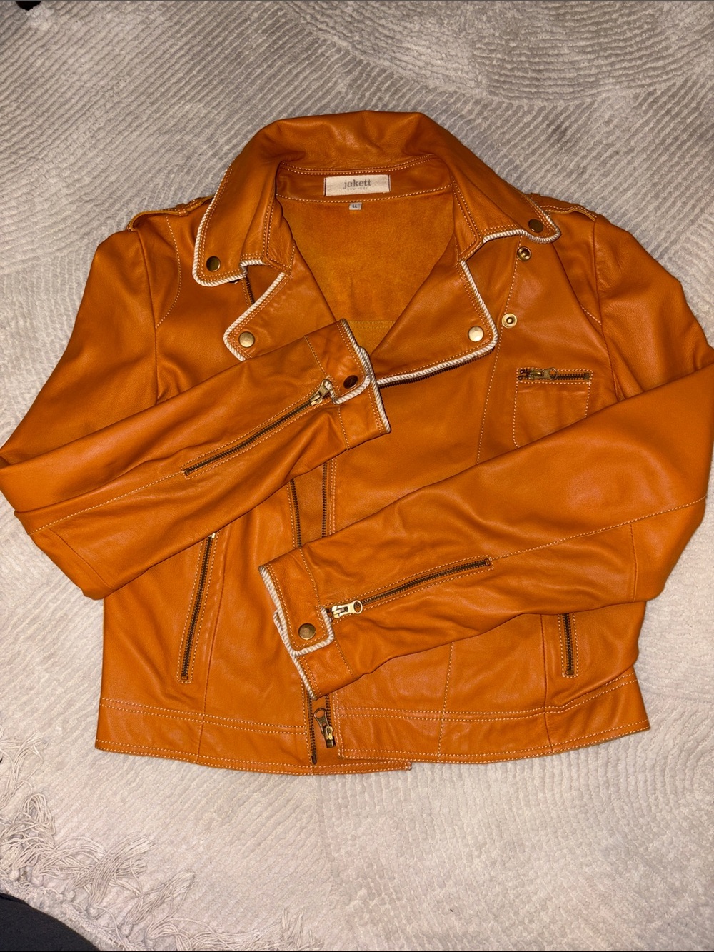 Leather Moto Jacket by Jackett New York